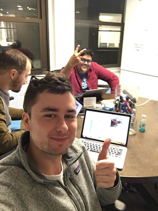One of many long nights during sprint weeks