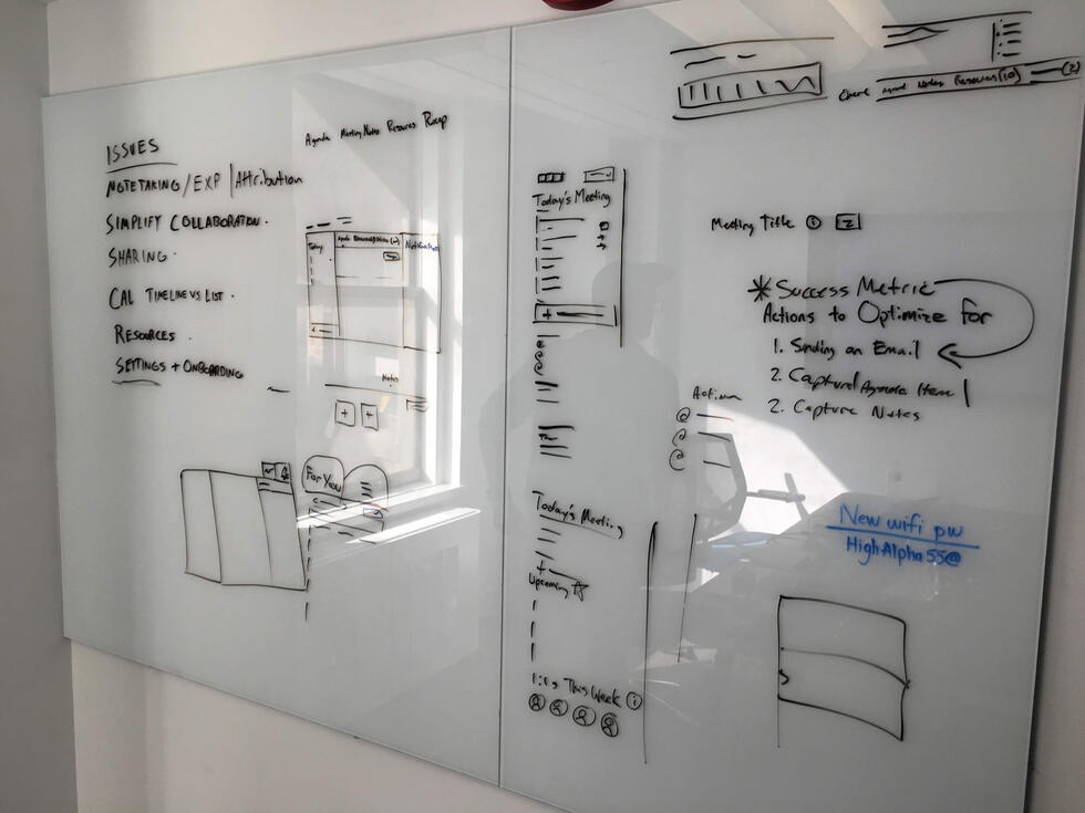 Plenty of whiteboards at High Alpha