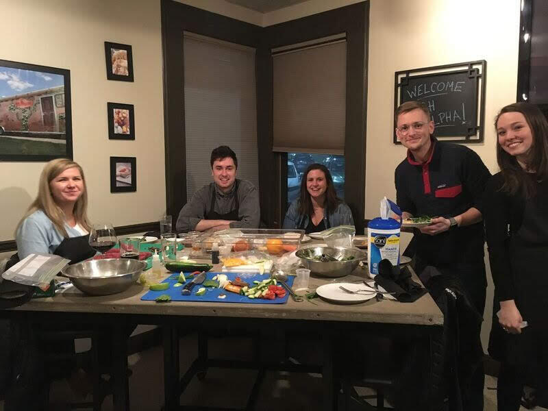 Cooking night with some of the team